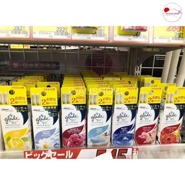 Set 2 lõi tinh dầu thay thế cho máy xịt thơm phòng tự động Glade Nhật Bản