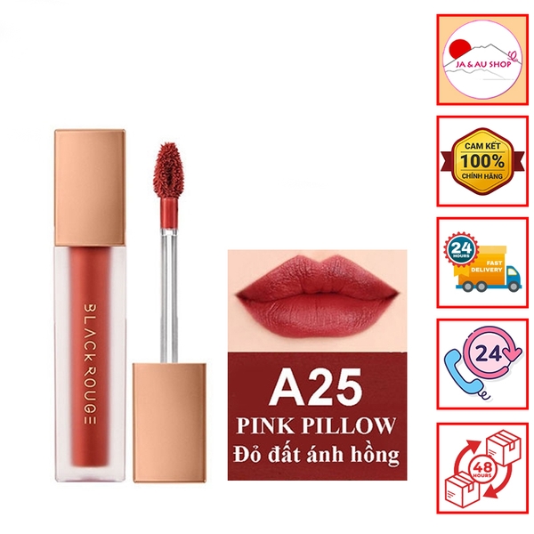 Son kem lì Black Rouge A25 PINK PILLOW ĐỎ SẬM
