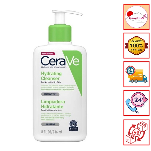 Sữa rửa mặt CeraVe Hydrating Cleanser 236ml