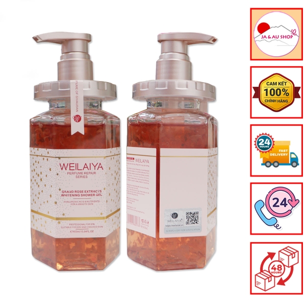Sữa tắm trắng da cánh hoa hồng Damask Weilaiya 450ml
