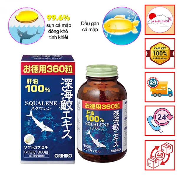 Sụn Vi Cá Mập Orihiro Squalene 360v 30v