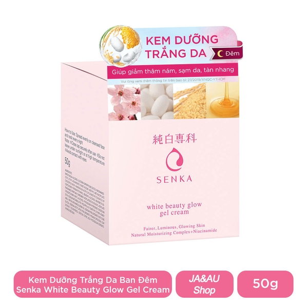 Kem dưỡng trắng da ban đêm Senka White Beauty Glow Gel Cream 50g
