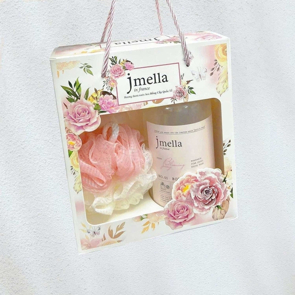 Set sữa tắm Jmella Hàn Quốc tặng kèm bông tắm