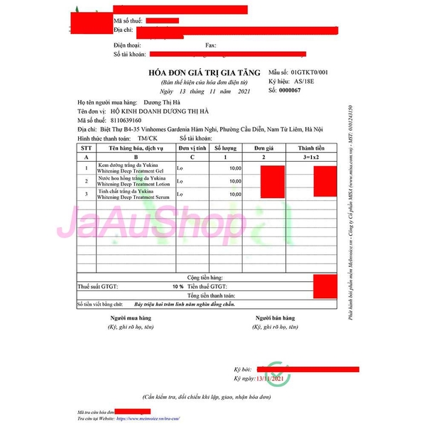 Tinh Chất Trắng Da Mờ Nám Yukina Whitening Deep Treatment Serum 50g