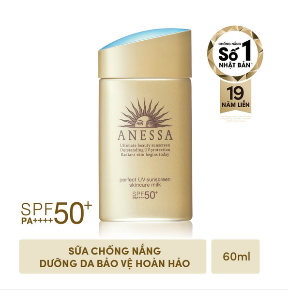 Sữa Chống Nắng Dưỡng Da Anessa Perfect UV Sunscreen Skincare Milk SPF50+ PA+++