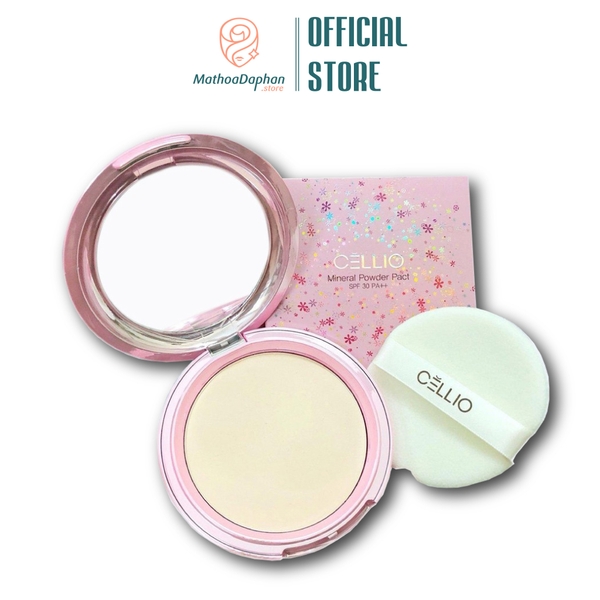 Phấn Phủ Cellio Shining Ex Twoway Cake Beige( Tặng Kèm Lõi)