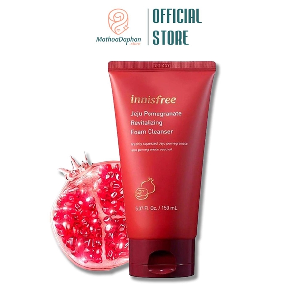 Sữa Rửa Mặt Lựu Đỏ Innisfree Jeju Pomegranate Revitalizing Foam Cleanser 150ml