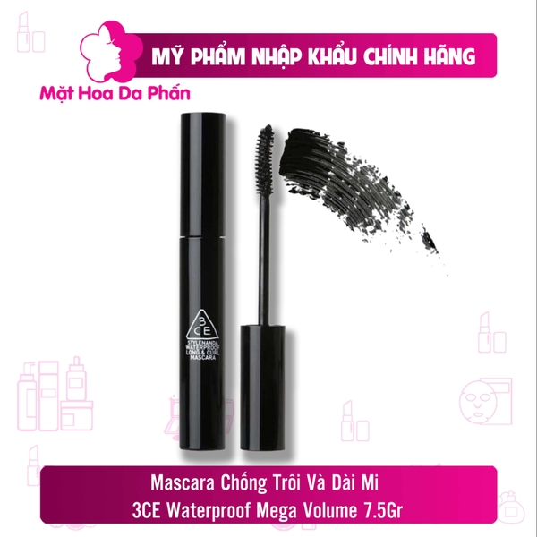 Mascara Chống Trôi Và Dài Mi 3CE Waterproof Mega Volume 7.5g