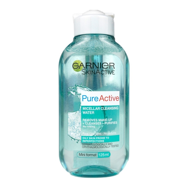 Tẩy Trang Garnier Pure Active Micellar Cleansing Water 125ml (Xanh)