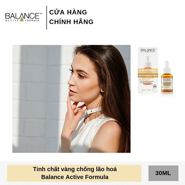 Serum Trẻ Hóa, Tái Tạo Da Balance Active Formula Gold Collagen Rejuvenating 30ml