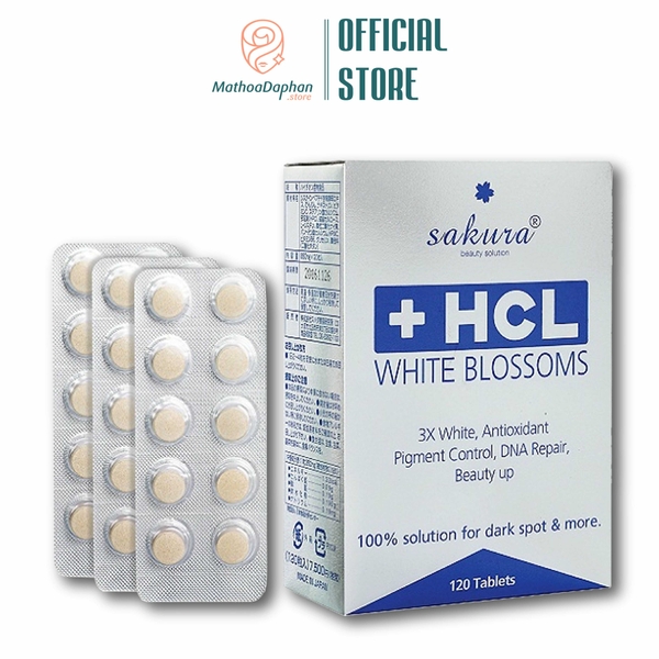 Viên Uống Trị Nám Trắng Da Sakura HCL White Blossoms EX 120 viên