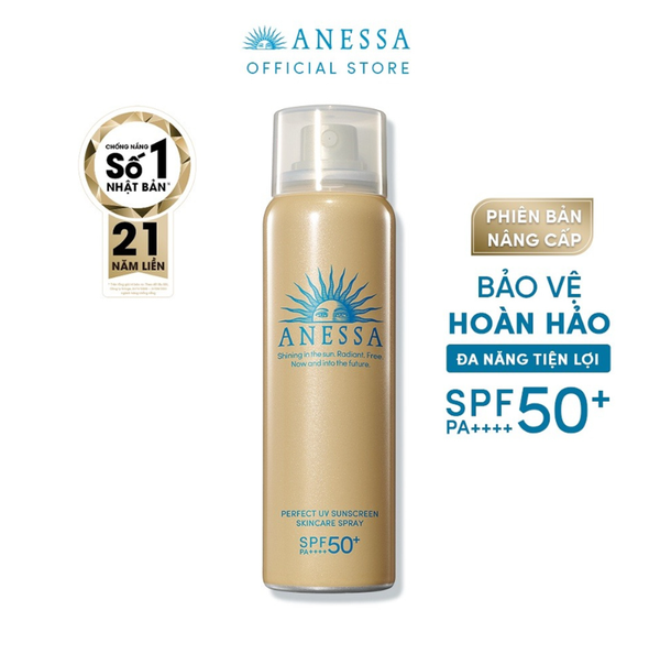 [Mẫu Mới] Xịt Chống Nắng Bảo Vệ Da Hoàn Hảo Anessa Perfect UV Sunscreen Skincare Spray SPF50+/PA++++ 60g