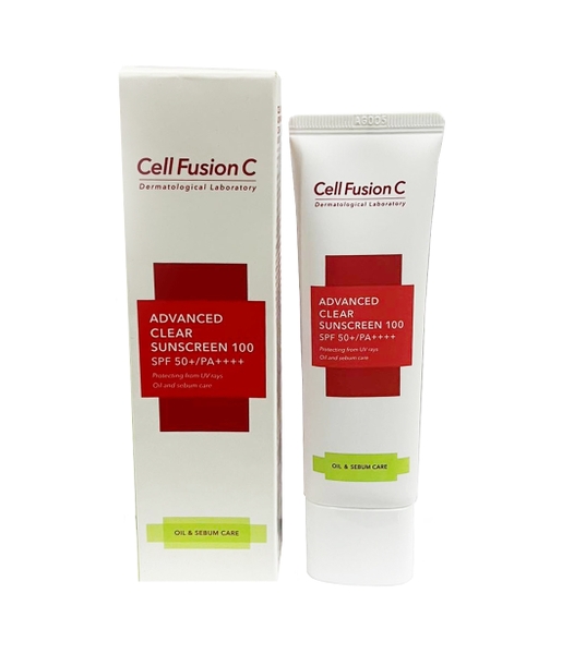 Kem Chống Nắng Cho Da Dầu, Da Mụn & Nhạy Cảm Cell Fusion C Advanced Clear Sunscreen 100 SPF50+ PA++++ 50ml