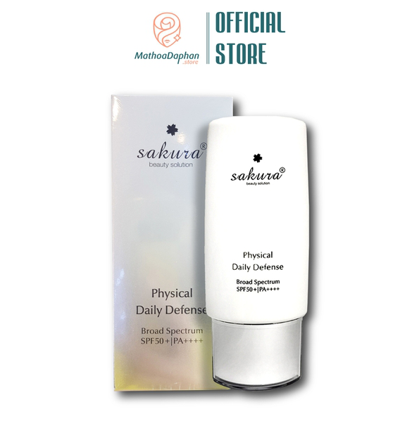 Kem Chống Nắng Sakura Physical Daily Defense Broad Spectrum SPF 50+ PA++++ 60g