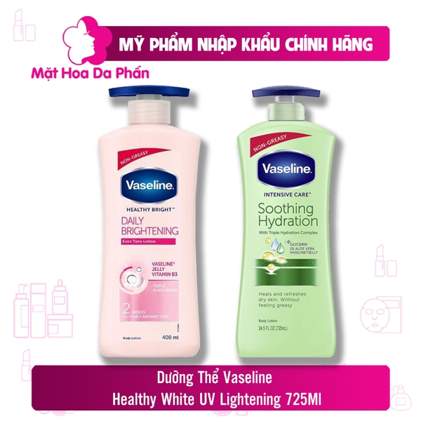 [ Mẫu Mới 2021]Dưỡng Thể Vaseline Healthy White Uv Lightening 725Ml