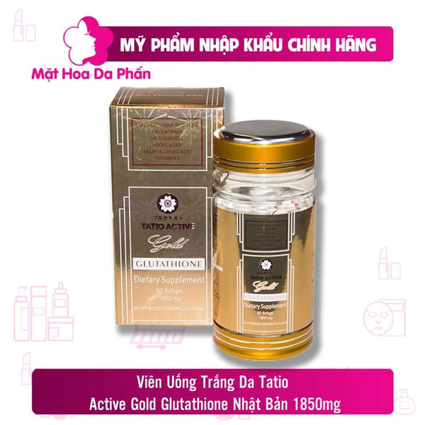 Viên Uống trắng da Tatio Active Gold Glutathione 60 Viên