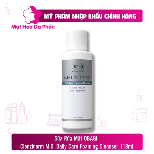 Sữa Rửa Mặt OBAGI Clenziderm M.D. Daily Care Foaming Cleanser 118ml