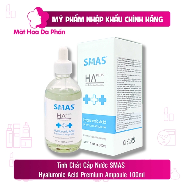 Tinh Chất Cấp Nước SMAS Hyaluronic Acid Premium Ampoule 100ml