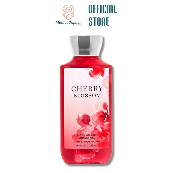 Gel Tắm Bath & Body Works Cherry Blossom Aloe + Vitamin E 236ml