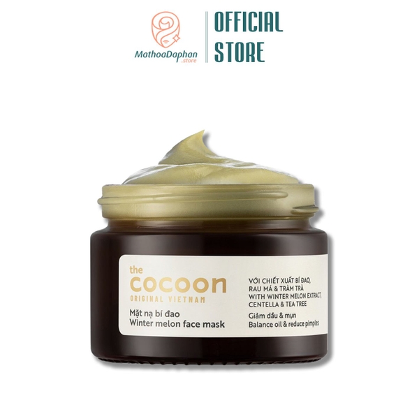 Mặt Nạ Bí Đao Cocoon Winter Melon Face Mask With Centella & Tea Tree Giảm Dầu và Mụn 30ml