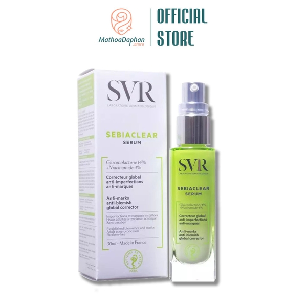 Tinh Chất Serum SVR Sebiaclear Giảm Mụn, Thông Thoáng Lỗ Chân Lông, Làm Mềm Mịn Da 30ml