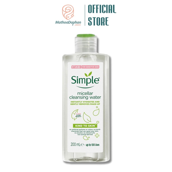 Nước Tẩy Trang Simple Kind To Skin Micellar Cleansing Water 200ml