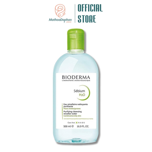 Tẩy Trang Bioderma Sebium H20 Xanh Lá 500ml