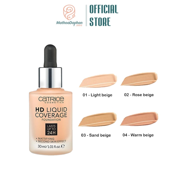 Kem Nền Catrice Hd Liquid Coverage 24H 010 30Ml