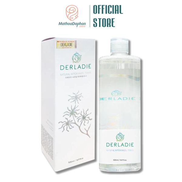 Nước Hoa Hồng Thu Nhỏ Lỗ Chân Lông Derladie Cleansing Water Witch Hazel 500ml