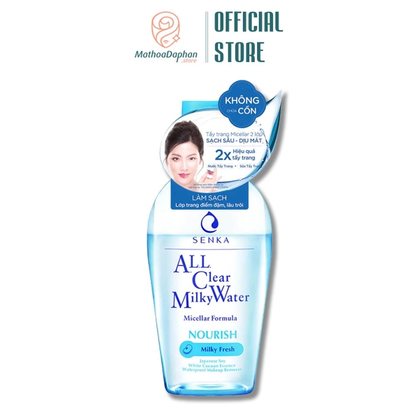 Nước Sữa Tẩy Trang 2 Lớp Senka ALL Clear Milky Water Milky Fresh 230ml