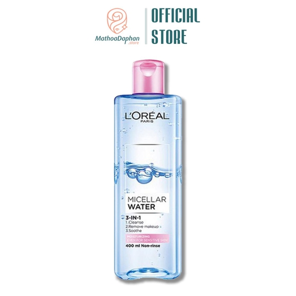 Tẩy Trang L'Oreal Micellar Water #Moisturizing (Hồng) 400ML