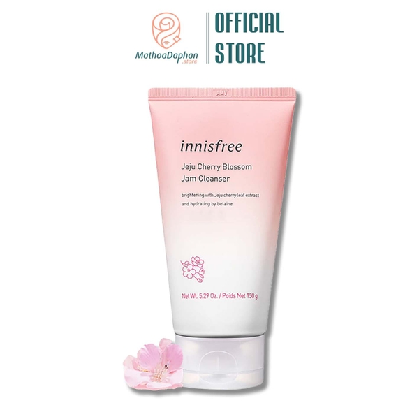 Sữa Rửa Mặt Dưỡng Ẩm, Sáng Da Innisfree Jeju Cherry Blossom Jam Cleanser 150ml