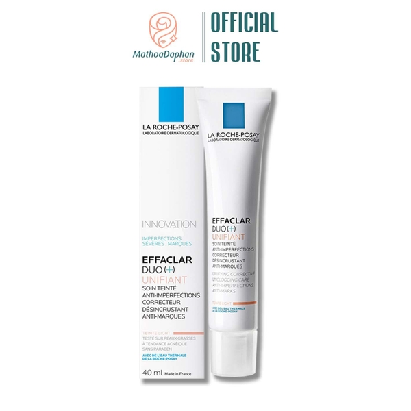 Kem dưỡng giảm mụn, ngăn ngừa vết thâm & che khuyết điểm La Roche-Posay Effaclar Duo+ Unifiant 40ml