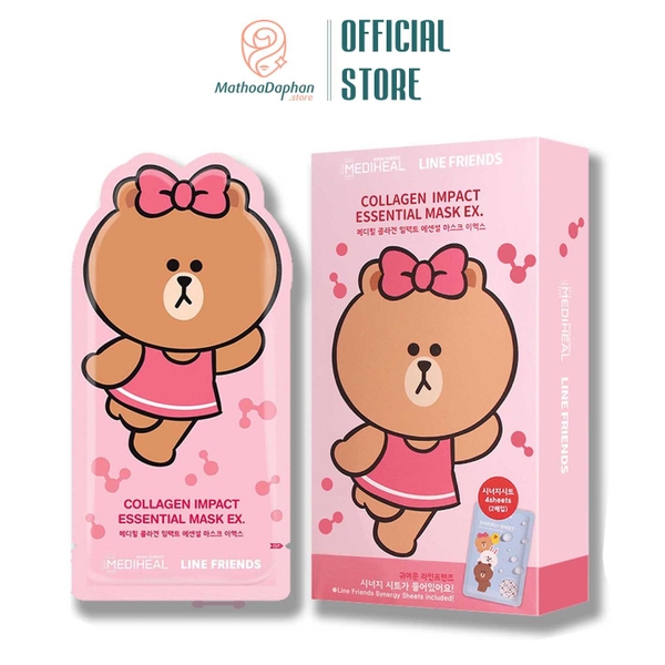 Mặt Nạ Dưỡng Chất Mediheal Line Friends Collagen Impact Essential Beauty Mask EX 24ml