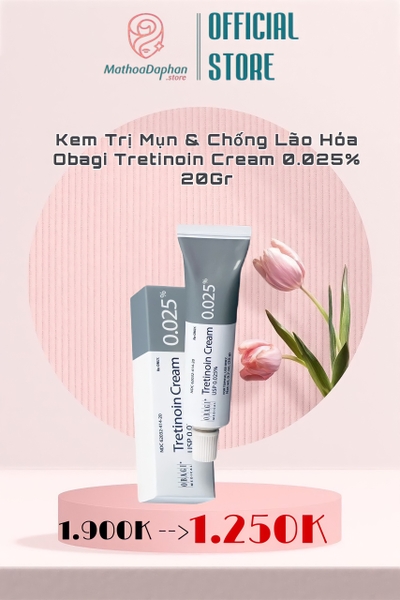 Kem Trị Mụn & Chống Lão Hóa Obagi Tretinoin Cream 0.025% 20Gr