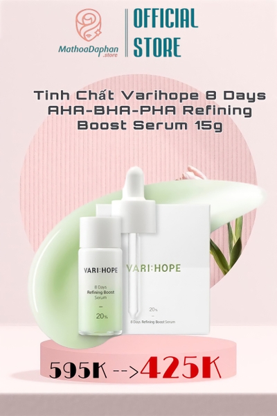 Tinh Chất Varihope  8 Days AHA-BHA-PHA Refining Boost Serum 15g