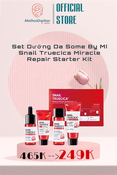 Bộ Kit Dưỡng Da Some By Mi Snail Truecica Miracle Repair Starter Kit 4 món