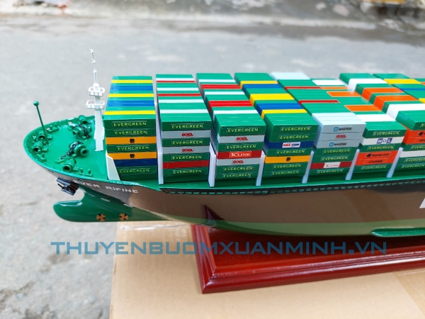 Mô Hình Tàu Chở Hàng Tàu Container EVERGREEN - Gỗ Tự Nhiên - Dài 70cm ...