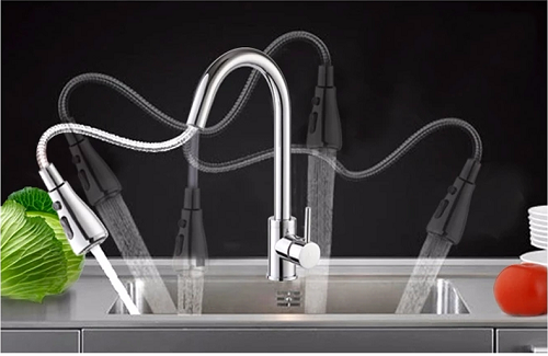 Ưu điểm của vòi chậu rửa bát rút dây thương hiệu MOONOAH