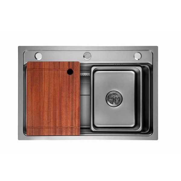 Chậu rửa bát 1 hố thương hiệu GRÜNDER Kích thước 75x46CM