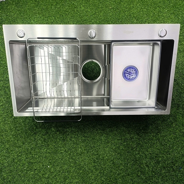 Chậu rửa bát 1 hố GRÜNDER kích thước 82x45cm