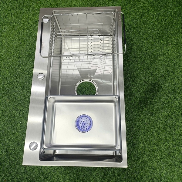Chậu rửa bát 1 hố GRÜNDER kích thước 82x45cm