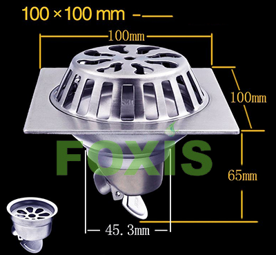 Thoát sàn ban công ngăn mùi Foxis MN-T216 (100x100mm)