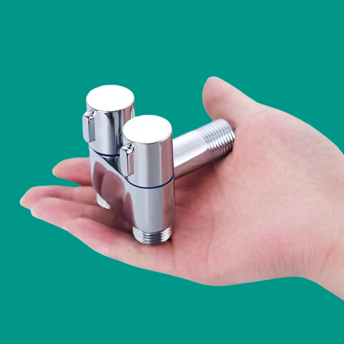 Van bồn cầu, van chia nước bồn cầu, xịt vệ sinh Foxis chữ H 1 đường cấp, 2 đường xả