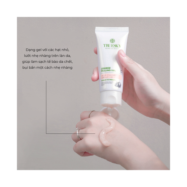 Tẩy tế bào chết da mặt Truesky Orange Peeling Gel dạng gel chiết xuất cam 50g