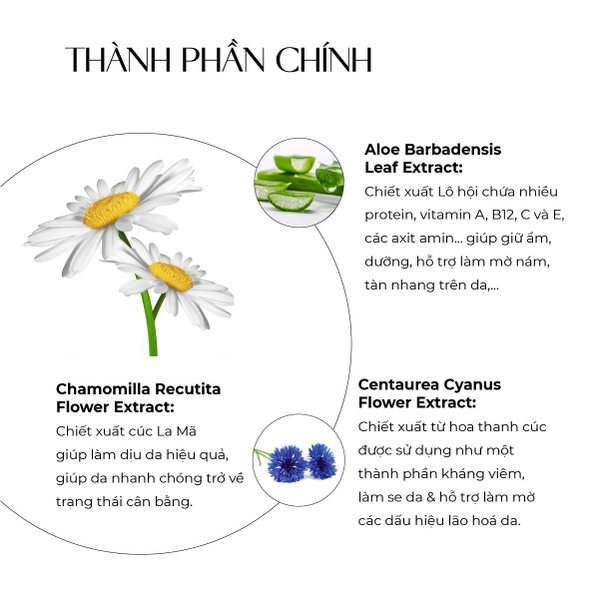 Nước tẩy trang dịu nhẹ Truesky Chamomile Makeup Remover chiết xuất hoa cúc 200ml