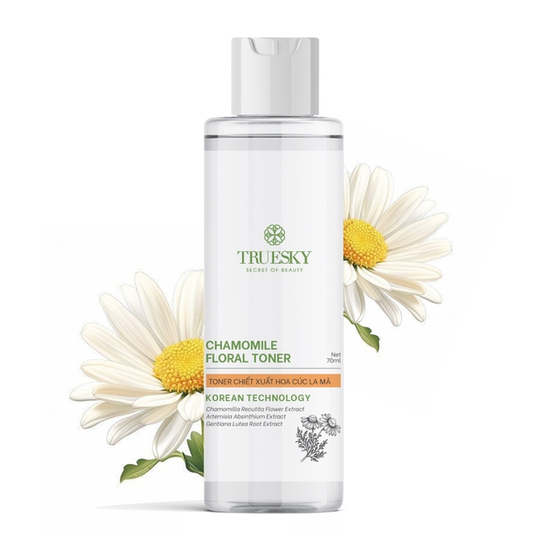 Toner Truesky chiết xuất hoa cúc giúp dưỡng ẩm, dưỡng trắng da 70ml