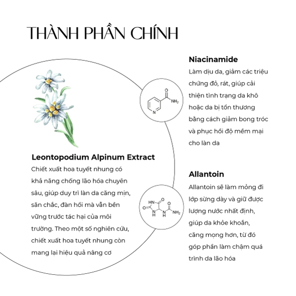 Xịt khoáng hoa nhung tuyết Truesky Brightening Mist giúp dưỡng ẩm, sáng da 60ml