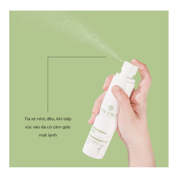 Xịt khoáng hoa nhung tuyết Truesky Brightening Mist giúp dưỡng ẩm, sáng da 60ml