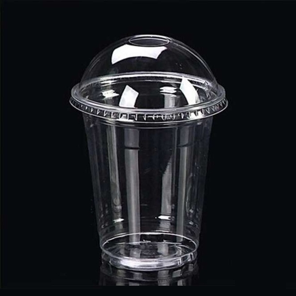 Cốc PET 500ml kèm nắp cầu (50 bộ)